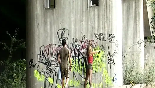 Blonde German MILF with Big Booty Gets Anal Pounded Outdoors