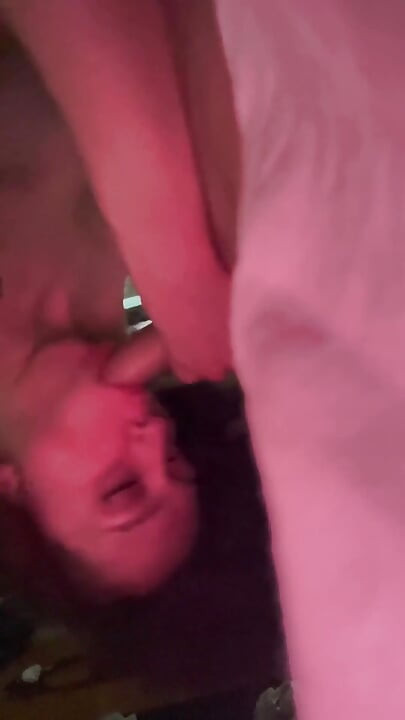 Drooling Blowjob From a Neighbor's Tattooed Bitch While Her Husband Is at Work