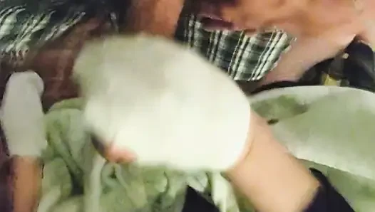 Seksi küçük beyaz ayak bileği çoraplı mastürbasyon çorap