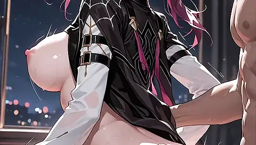 Animasi hentai kafka (honkai: star rail)