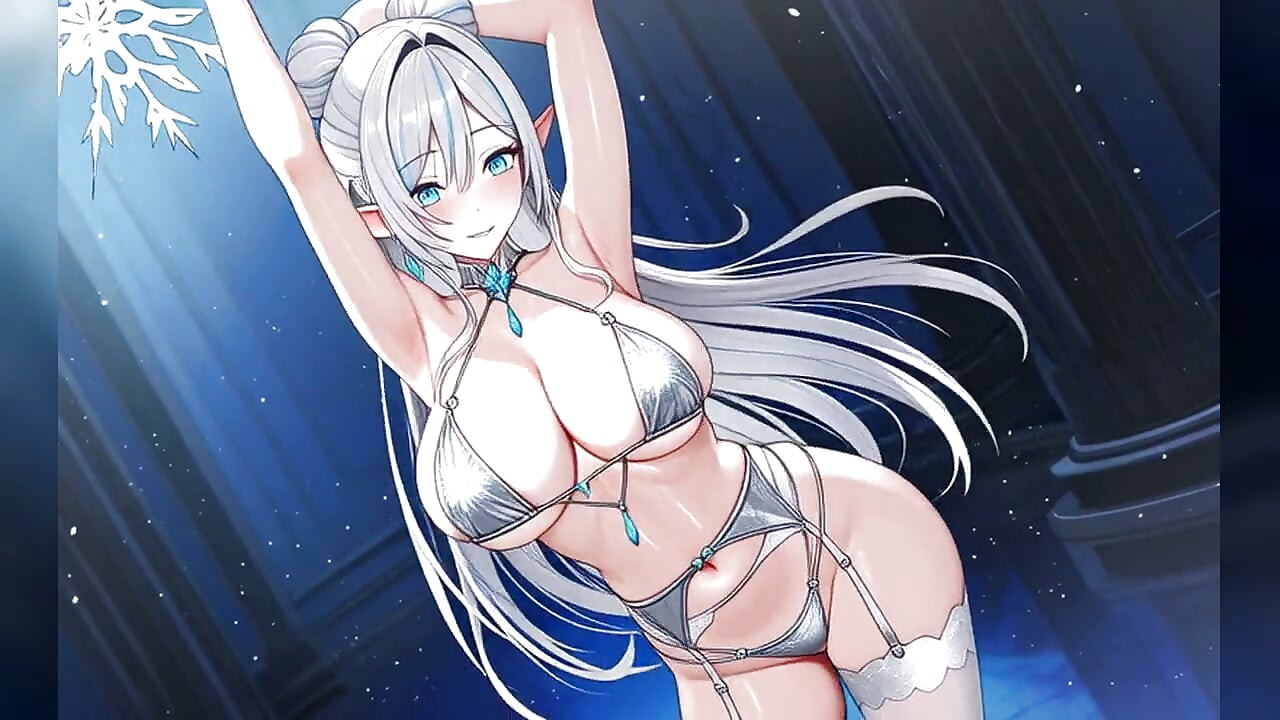 실버 아이스 엘프 크리스탈 팰리스 댄스 - Sexy AI Babes