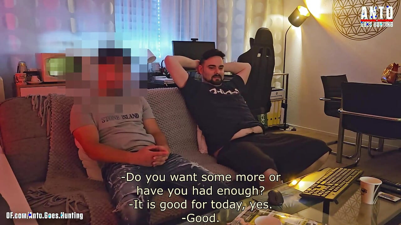 Big Dick Straight Turkish Buddy Get's More Comfortable - Mutual Jerk-off and Blowjob