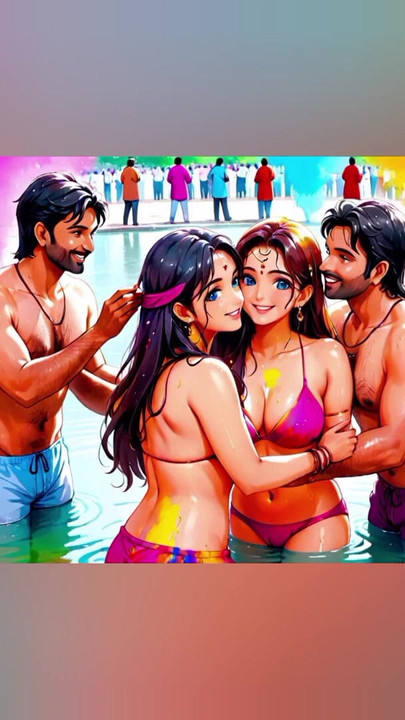 Αξέχαστη στιγμή από το "AI Generated Uncensored Anime Images Of Hot Indin Women Playing Naughty Holi"