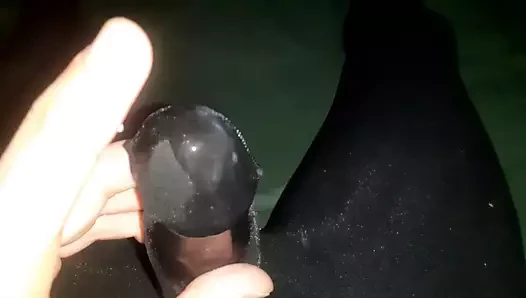 yüksek spandex naylon çorap ile ön sağladım