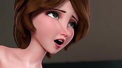 Büyük kahraman 6 - teyze Cass ilk kez anal seks yapıyor (sesli animasyon)
