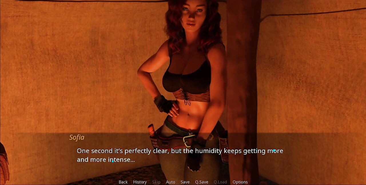 The Lust City - hermosa cabeza roja se desnuda en la jungla y me hace una paja