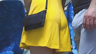 Risky Handjob Inside Public Transport! Dirty Stranger Ejaculate Using Girl's Hand