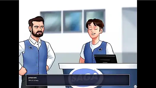 Summertime saga - Josephine gave Johannes a blowjob behind the counter ... Johannes fucked Tina