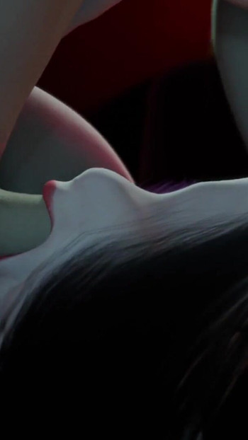 "Nexus 3 Neon rüyaları. İri göğüslü esmerle cyberpunk seksi. Aşırı gırtlağına kadar alma"
