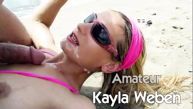 Cum in my mouth on the beach!