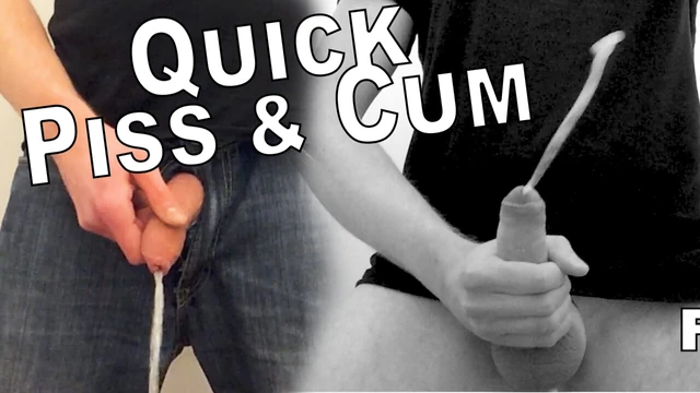 Quick Piss & Cum in public Restroom