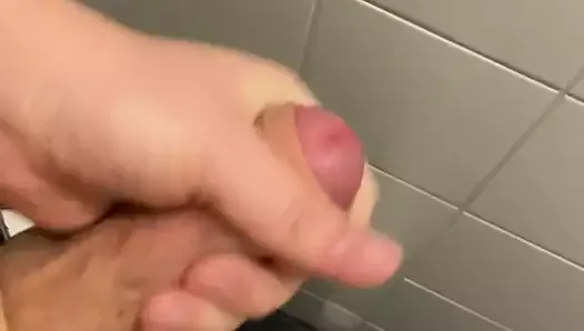 Someone comes to the toilet while I jerk off at work