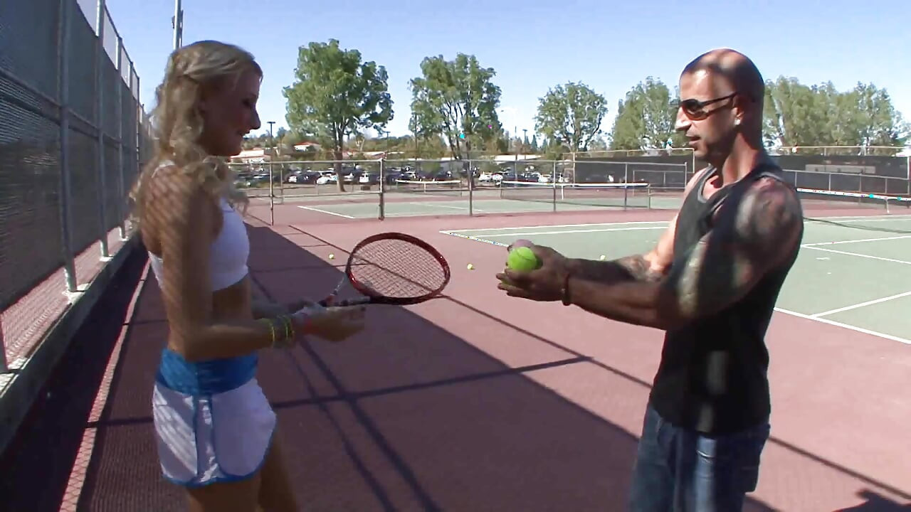 Hot blonde picked up at the tennis club and fucked
