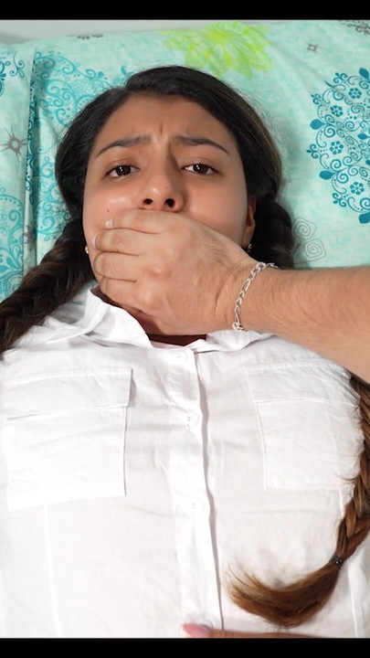 Captivating moment from "Shh shh don't go screaming! - Stepbrother fucks his stepsister when they are alone at home."