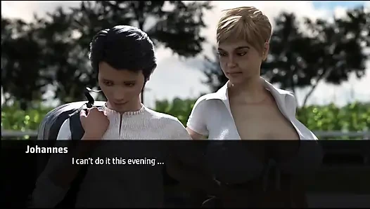 Orta yaşlı seksi kadın deresi #24 - Johannes Anne ile yürüyüşe çıktı... Johannes bütün bayanların giyindiğini gördü