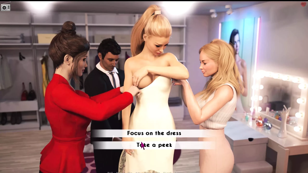 AWAM 51 - Cathy shows perky boobs at wedding dress fitting