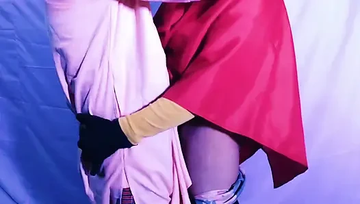 Chachi terpanas mendapat orgasme dengan menjilati memek dengan bhatija dan mulut chachi penuh air mani oleh permainan toung