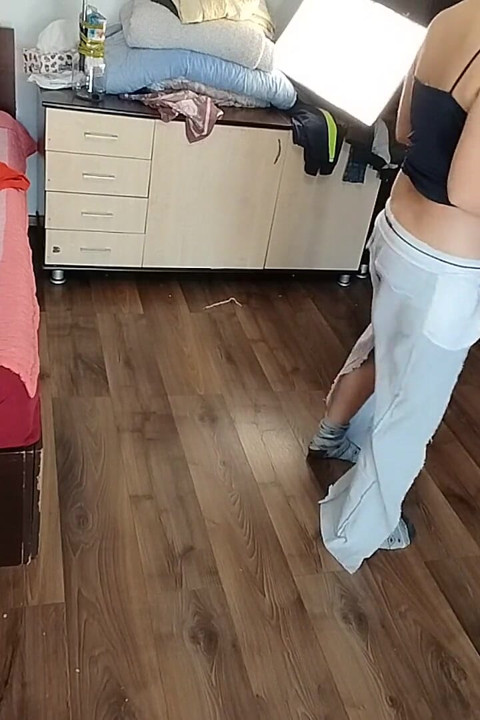 Amateur Wife Dancing Around the House Naked, Big Nipples, Big Ass