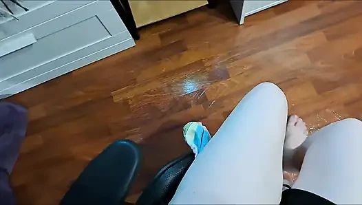 Riding on a Chair on a Soap-soaked Floor