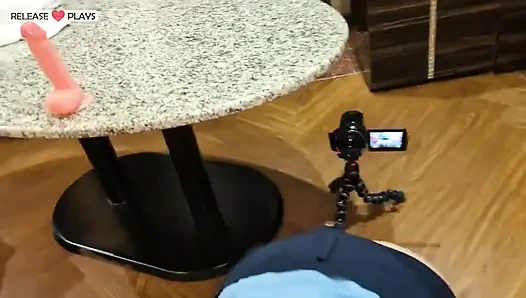 Thick Ass Office Clerk Takes Dildo Deepthroat and Standing Doggy Hard