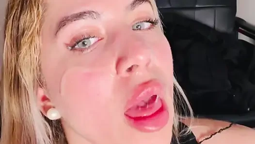I sucked the cock of a tattooed dark-haired man who had it very big