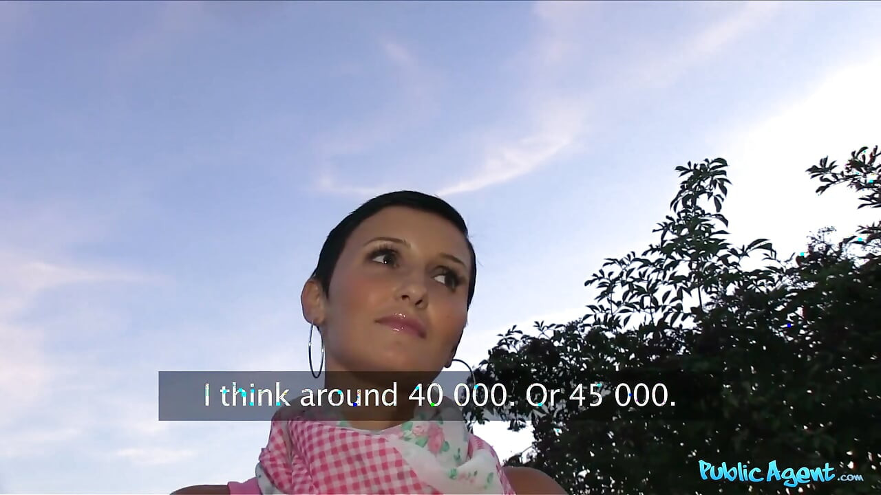Public Agent - Hot Brunette Gabby Gets Lured & Filmed Outdoors for a Fake TV Show Doing a Blowjob, Gets a Cumshot