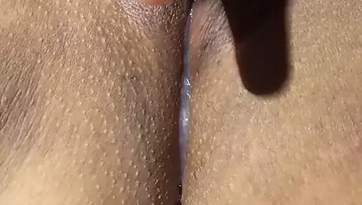 How delicious that milk feels coming out of my vagina how I enjoy this