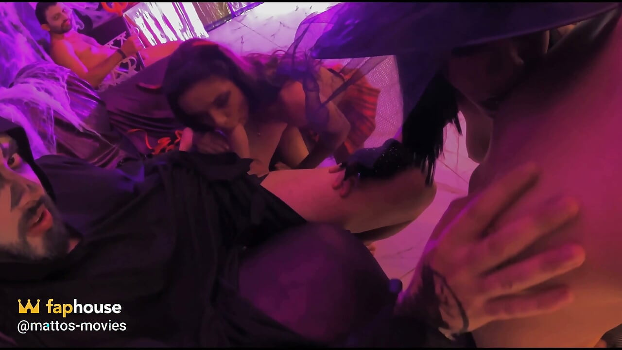 Halloween Night Witch, Virgin and Devil Call Monsters From Beyond to Fuck Them
