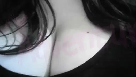 hotwife otaku nerdy Watching Hentai while playing with her Big Tits #4