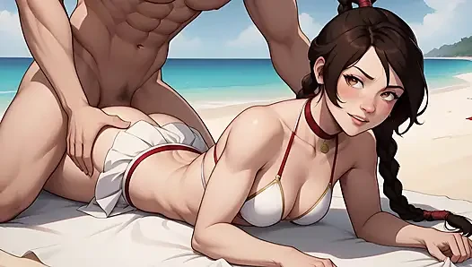 Tai Lee sahilde bir avatarla seks yapıyor