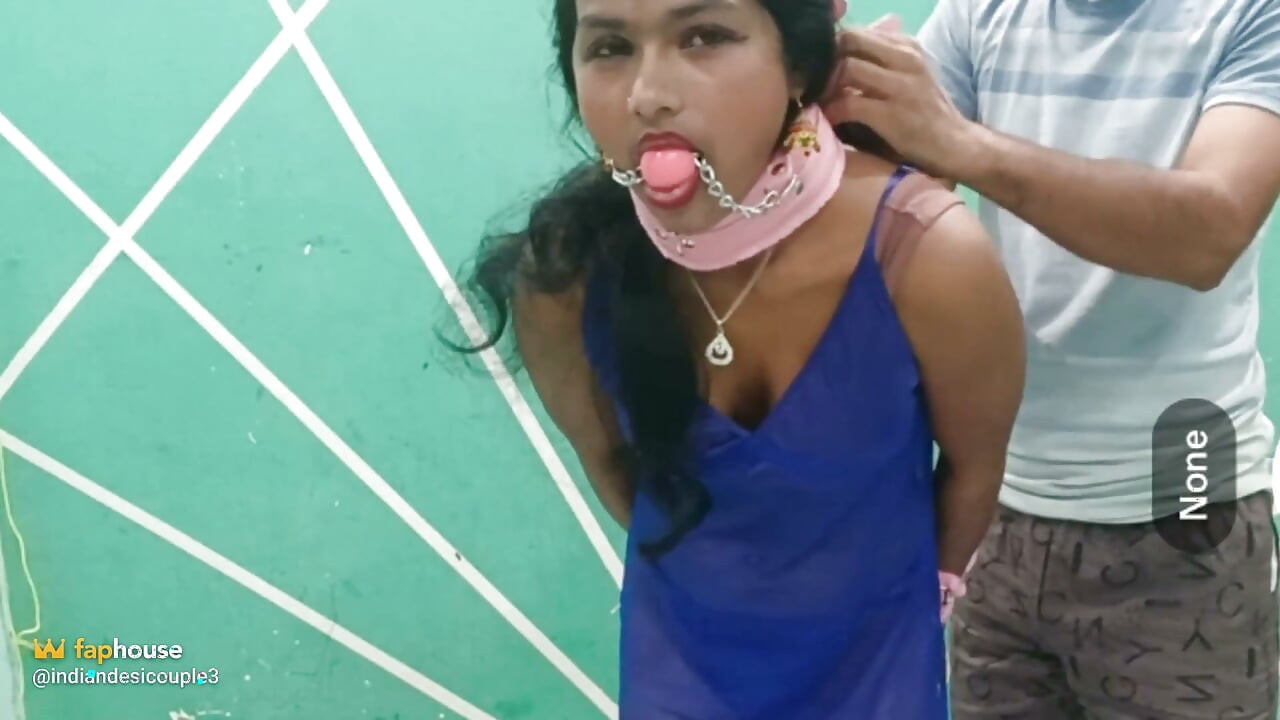 Desi Indian Wife Bound Ball Gagged Hardcore Homemade BDSM Slave Play