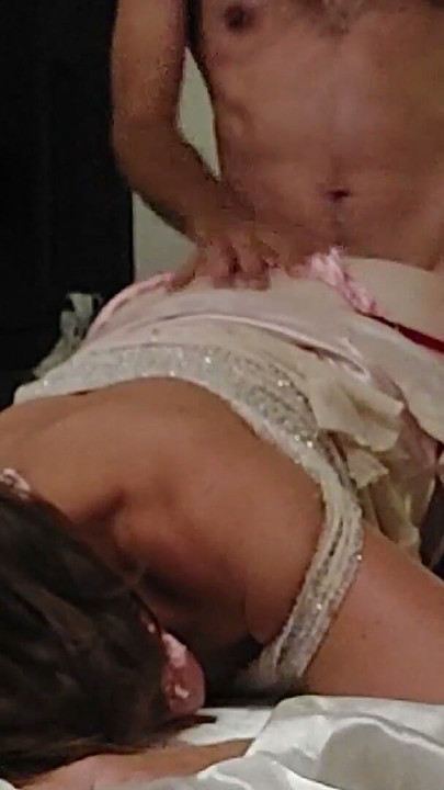 005 - French Amateur, Satin Lingerie (Thong, Bra, Garter Belt), Stockings, Heels, Pussy Fucking, Doggystyle | Clip 3