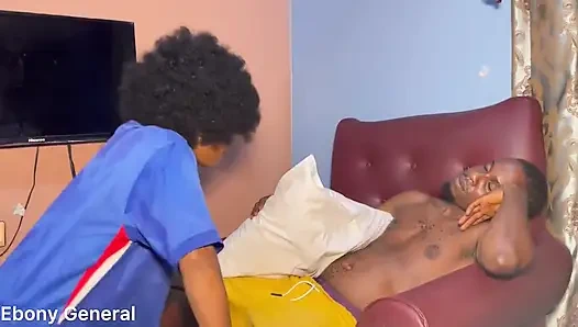 Hot Teen Wakes Me up with a Blow Job, Fucked Me Hard Till I Cum on Her Big Round Ass