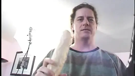 Two Huge Dicks and Giant Sex Toys Fill up All the Holes on Young Blonde Slut
