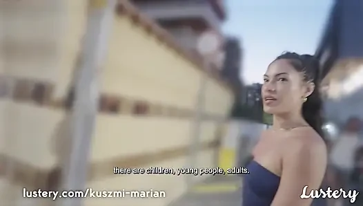 Plajda tuvalette riskli halka açık seks ve bir sürü tutkulu sikiş ve oral seks