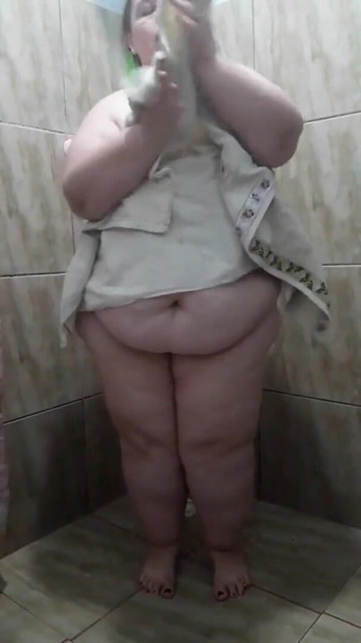 Thrilling moment from "Sexy BBW taking shower"