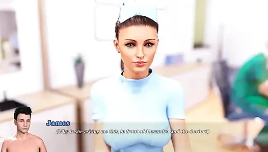 Amnesia: patientin und eine krankenschwester mit einem schwanz in der hand, episode.19