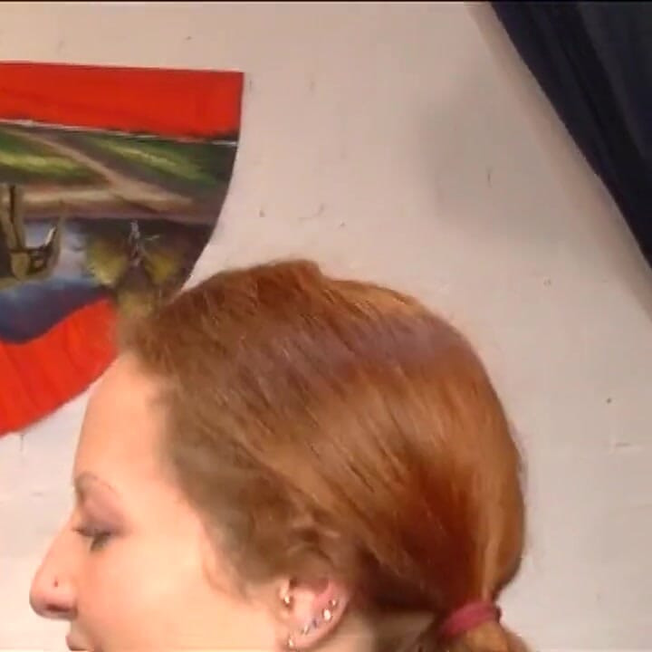 Mature Redhead Devours Banana Before Sloppy Multi-cock Feast