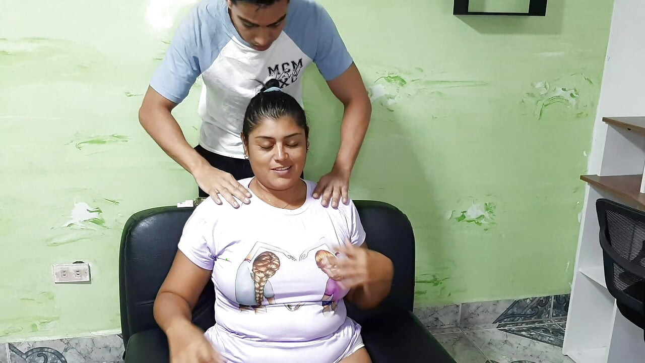 Massaging the luscious body of a hot milf