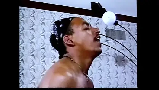 Interracial Orgy for Two Lesbians Fucked by a Pack of Big Black Cocks