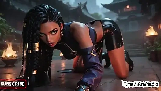 Senna League Of Legends, хентай, подборка, раздевание и соблазнение большими сиськами