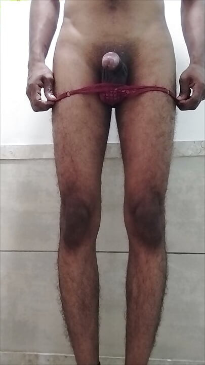 Played with cock aside stepsister thong panties