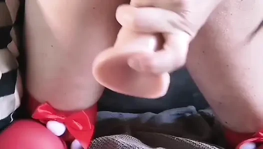 Rosebud ve dildo yumruk sokma