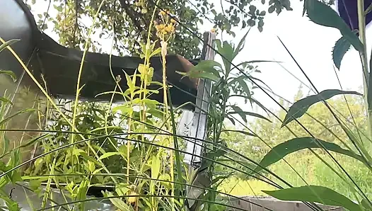 piss pee hana outside yard
