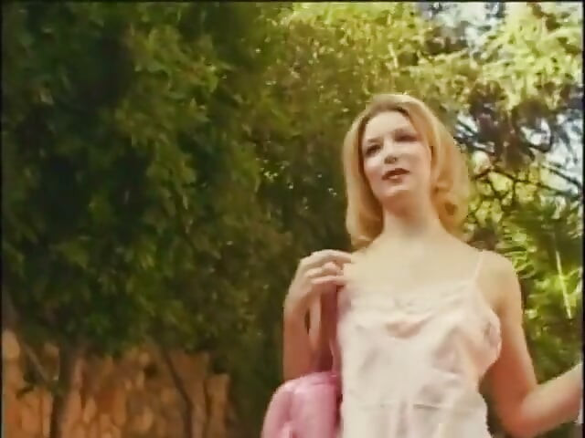 Hot blonde teen-bearer with great ass blows and fucks outdoors