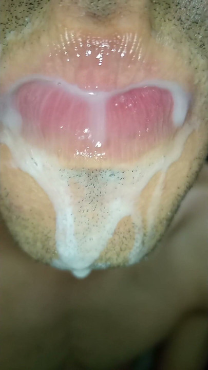 Cum in my mouth, play with your cum, and swallow it, sexy, femboy, trans, gay naughty, tongue, sloopy, six pack, fitness teen | Clip 1