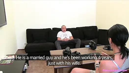 Female Agent - Cheating Husband Stuff His Dick Into Agent's Tight Pussy