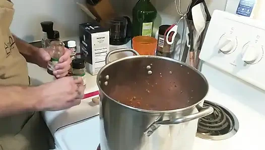 Приготовленная сперма 3 Leek Chili с маслянистой дрочкой