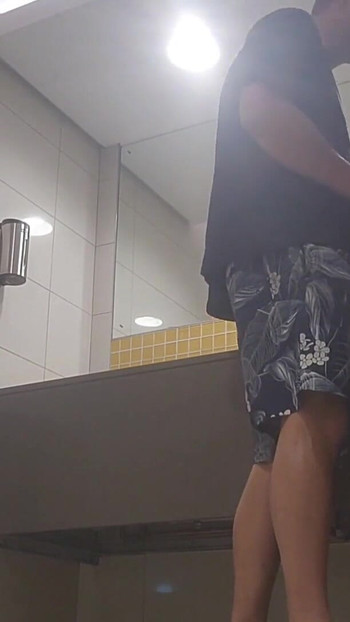 Spectacular moment from "Cheating with my ex wife in public bathroom while my new wife is busy shopping"