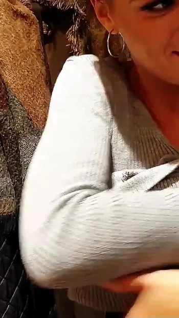 Captivating moment from "German Public Scandal FFM 3Some in Changing Room with two Dirty Girls"